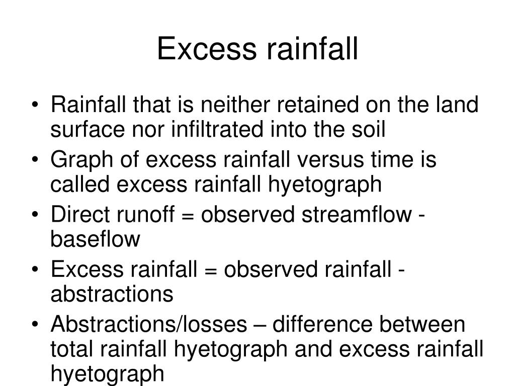 PPT Excess Rainfall PowerPoint Presentation, free download ID313082