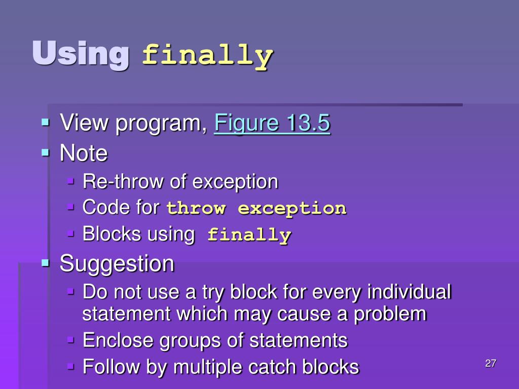 PPT Exception Handling PowerPoint Presentation, free download ID313802