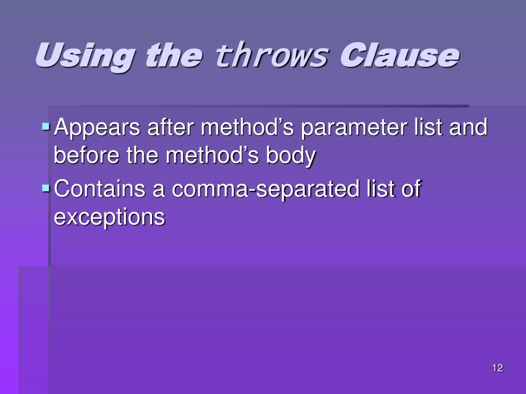 PPT Exception Handling PowerPoint Presentation, free download ID313802