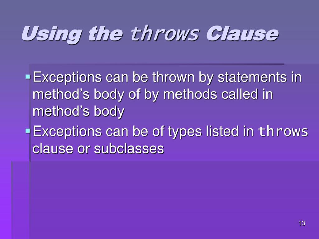 PPT Exception Handling PowerPoint Presentation, free download ID313802