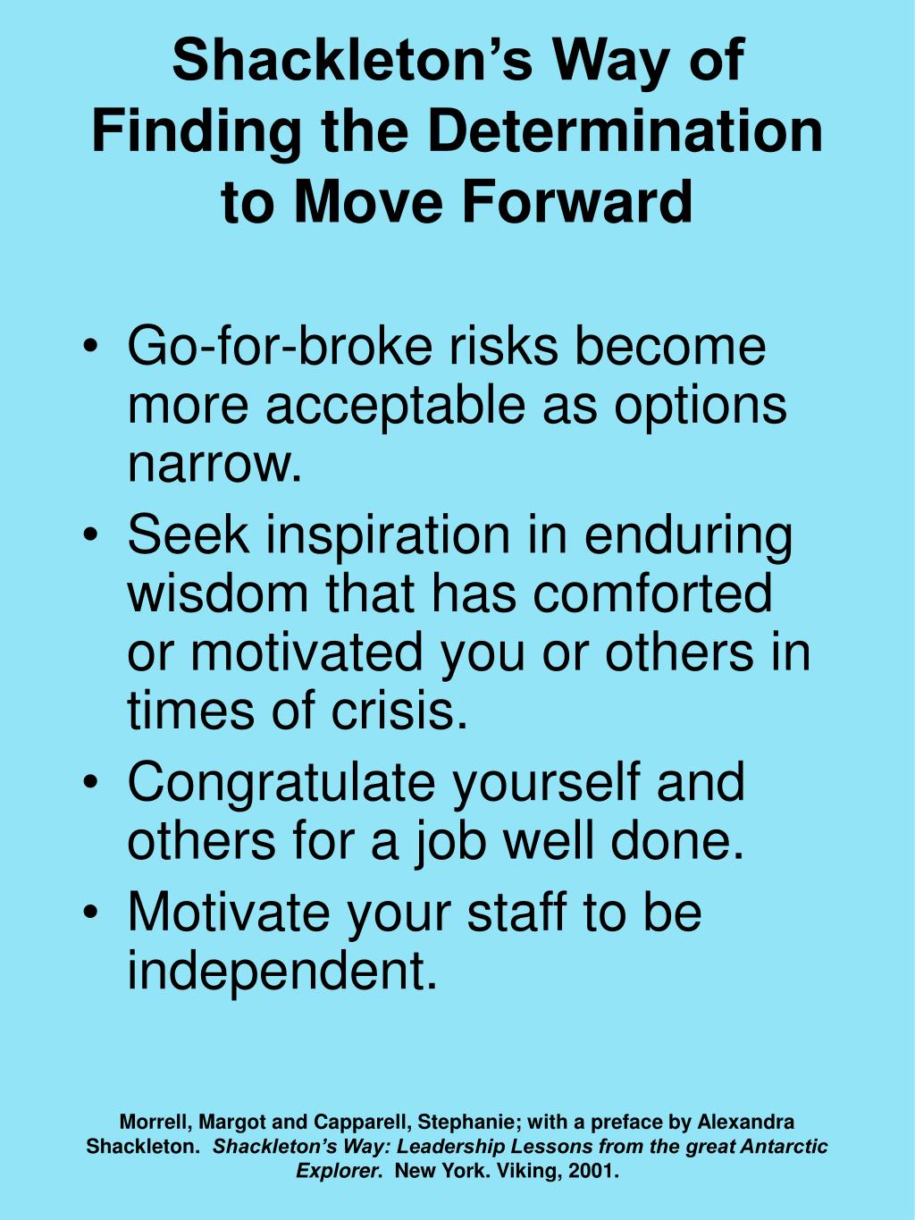 PPT Leadership Shackleton’s Way PowerPoint Presentation, free