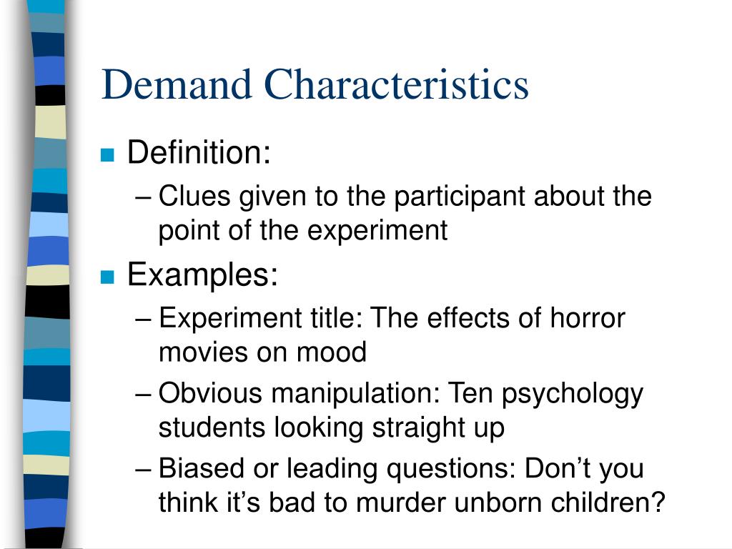 Demand Characteristics Example siweldesigns