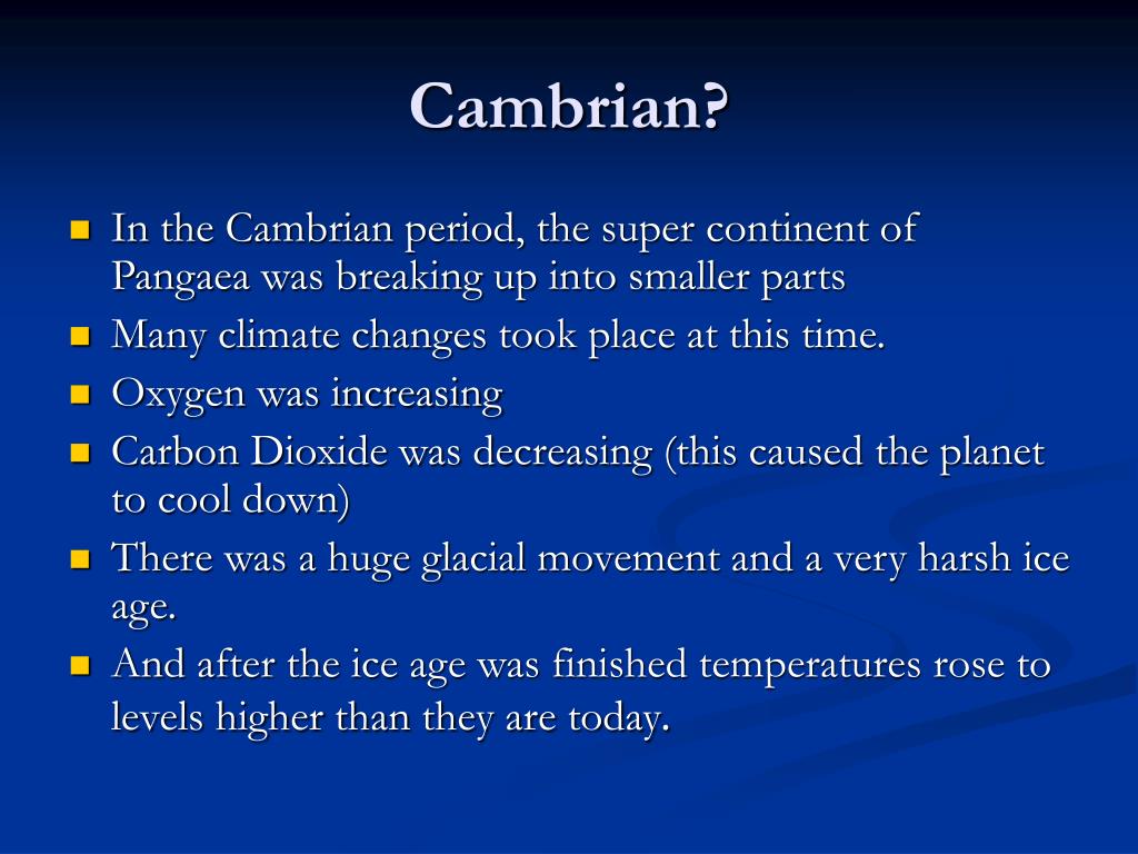 PPT The Cambrian Explosion PowerPoint Presentation, free download