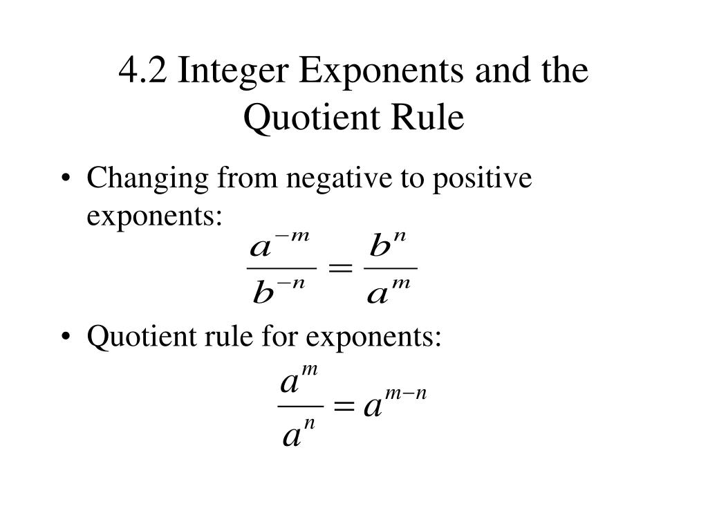 PPT 4.1 The Product Rule and Power Rules for Exponents