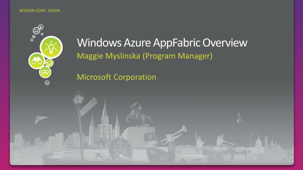 PPT Windows Azure AppFabric Overview PowerPoint Presentation, free