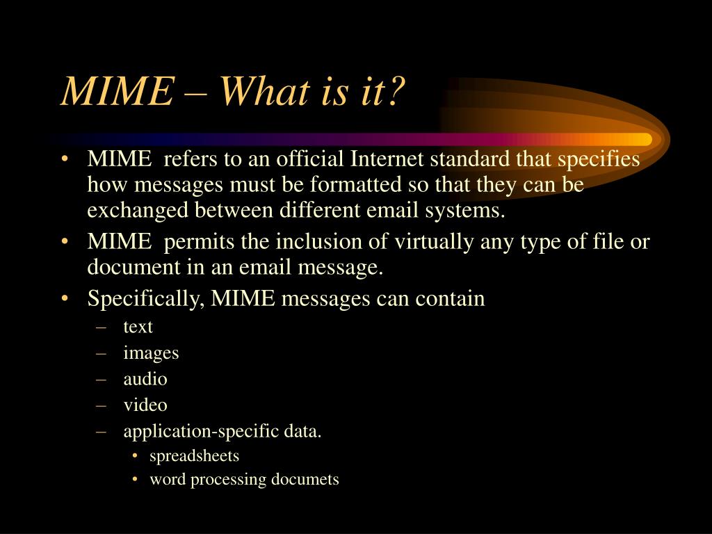 PPT Multipurpose Mail Extensions (MIME) PowerPoint