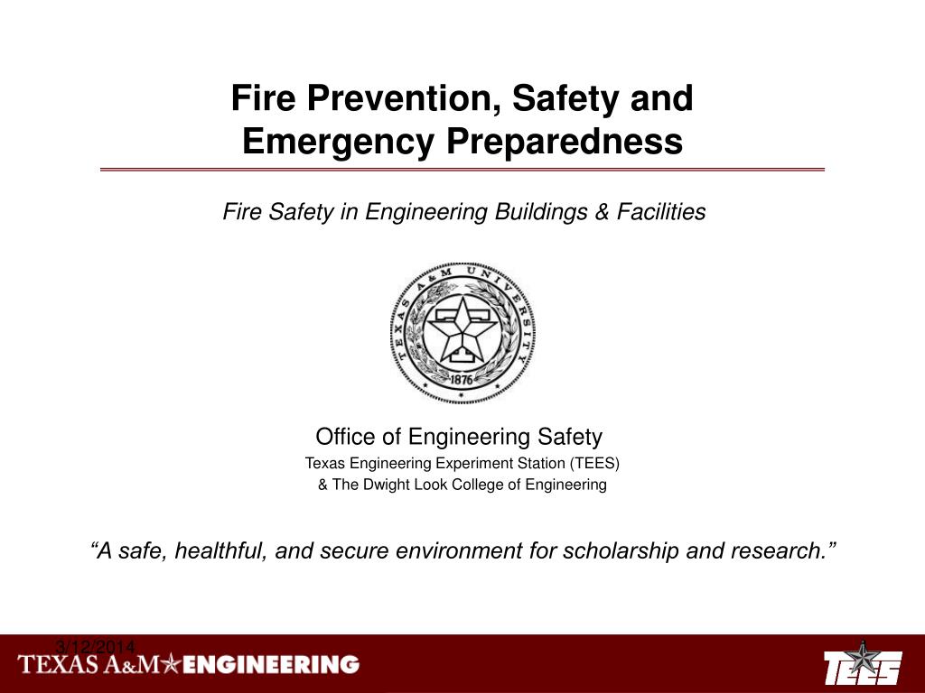 PPT Fire Prevention, Safety and Emergency Preparedness PowerPoint