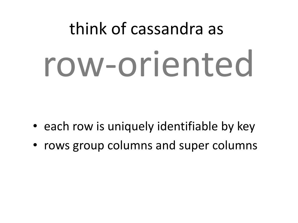 PPT introduction to cassandra PowerPoint Presentation, free download