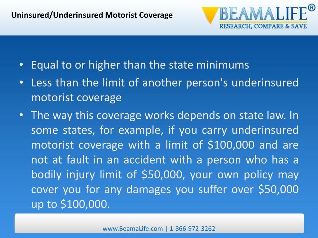 PPT Uninsured Underinsured Motorist Coverage PowerPoint Presentation