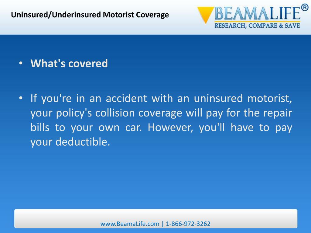 PPT Uninsured Underinsured Motorist Coverage PowerPoint Presentation