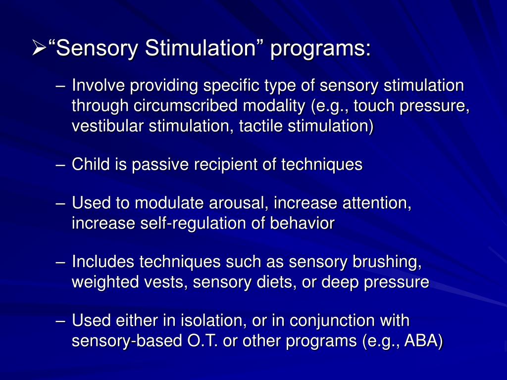 PPT Sensory Integration Therapy for Children with Autism PowerPoint