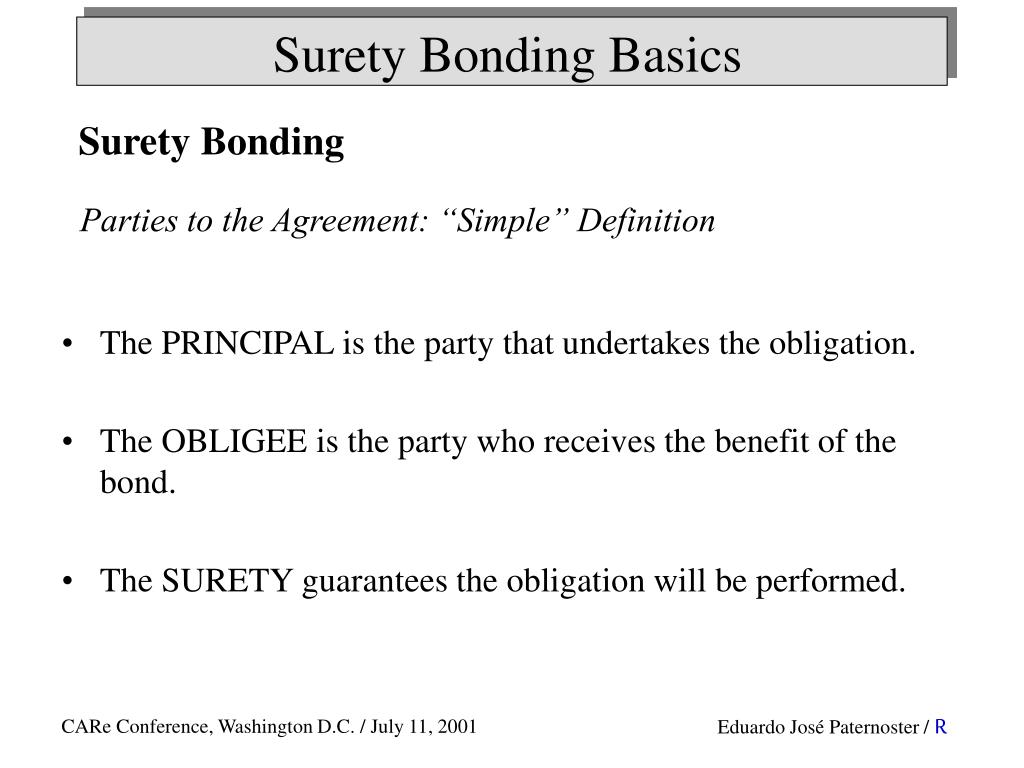 PPT Surety Bonding Basics PowerPoint Presentation, free download ID