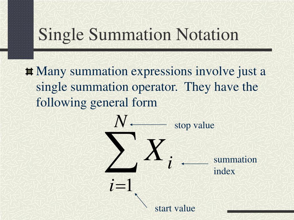 PPT Subscript and Summation Notation PowerPoint Presentation, free