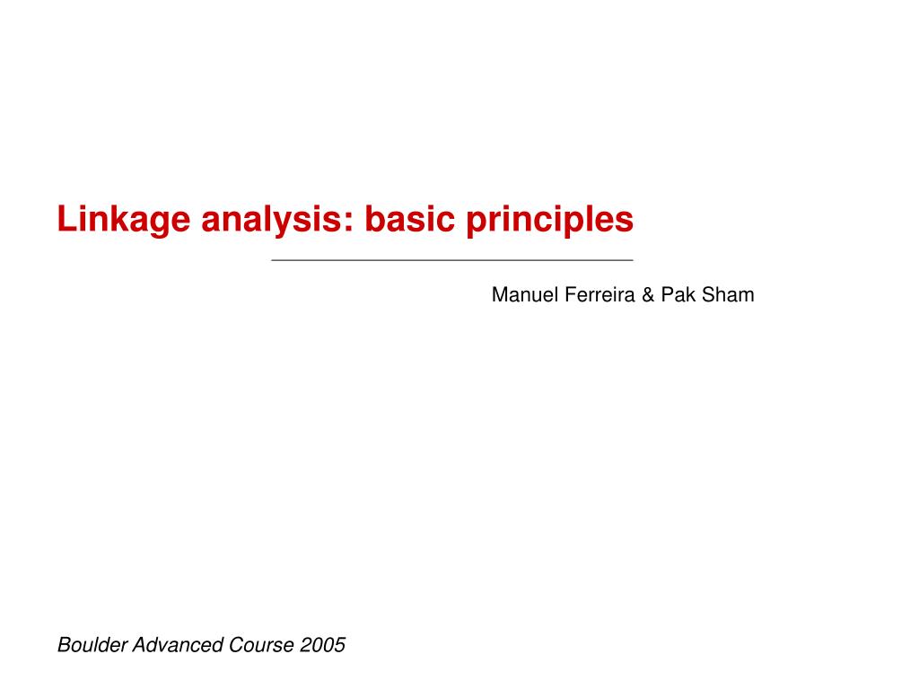 PPT Linkage analysis basic principles PowerPoint Presentation, free
