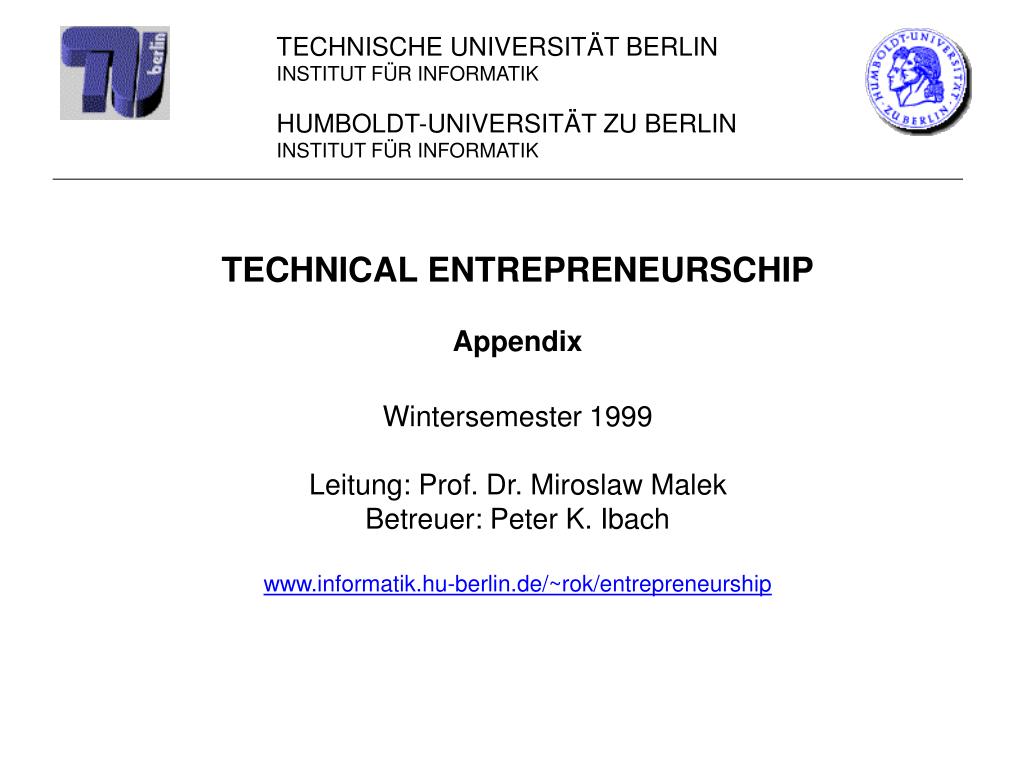 PPT HUMBOLDTUNIVERSITÄT ZU BERLIN INSTITUT FÜR INFORMATIK PowerPoint