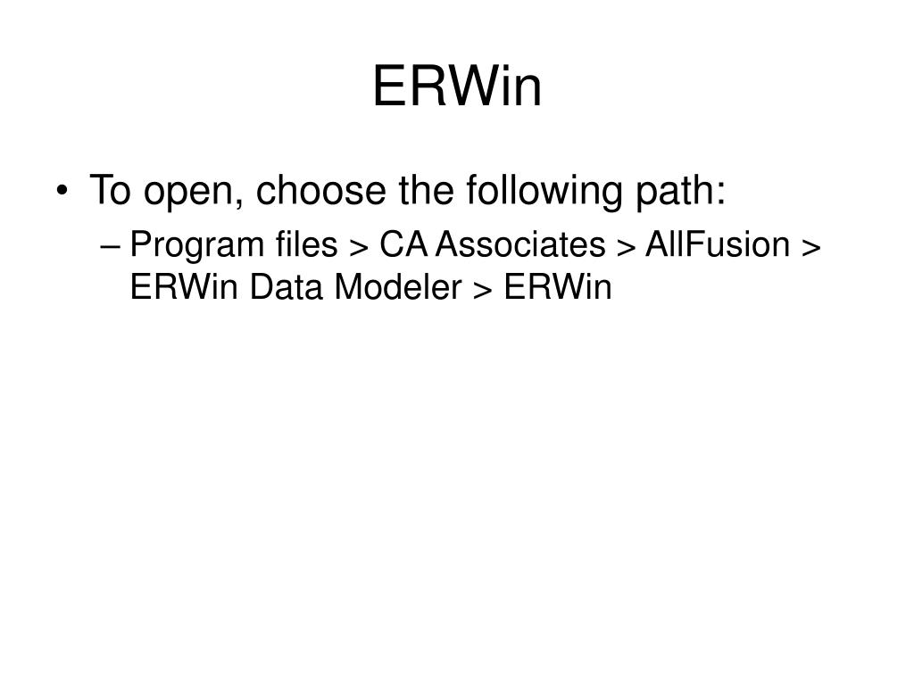 PPT Using ERWin to model your data PowerPoint Presentation, free