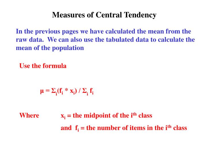 PPT Measures of Central Tendency PowerPoint Presentation ID324761