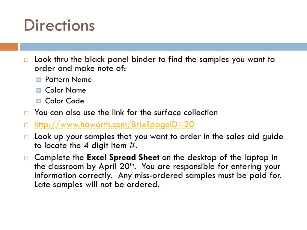 PPT Haworth Sample order PowerPoint Presentation, free download ID
