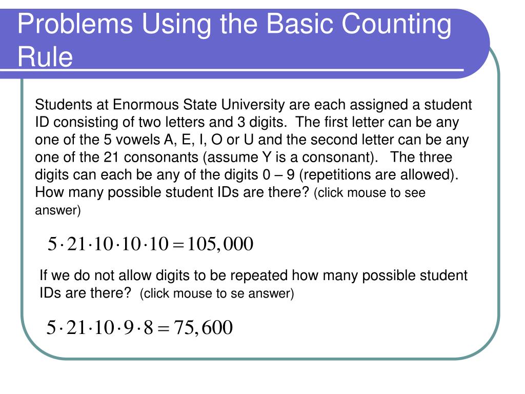 PPT Counting Rules PowerPoint Presentation, free download ID325969