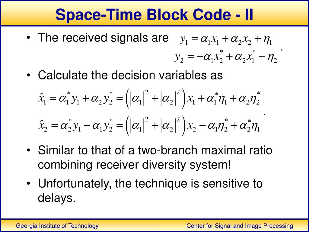 PPT SpaceTime and SpaceFrequency Coded Orthogonal Frequency