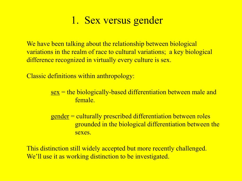 PPT Variation Culture & Biology, Gender & Sex PowerPoint Presentation ID327671
