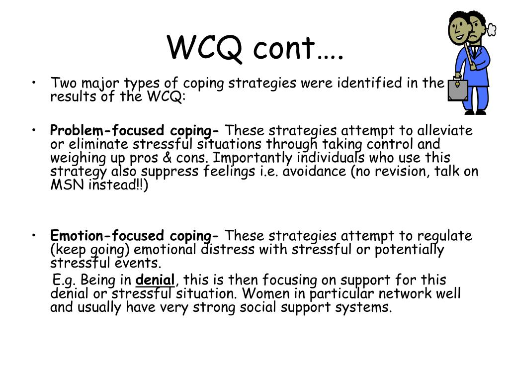 PPT Emotion & Problem focused approaches to coping. PowerPoint