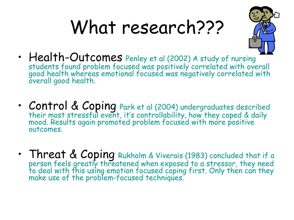 PPT Emotion & Problem focused approaches to coping. PowerPoint