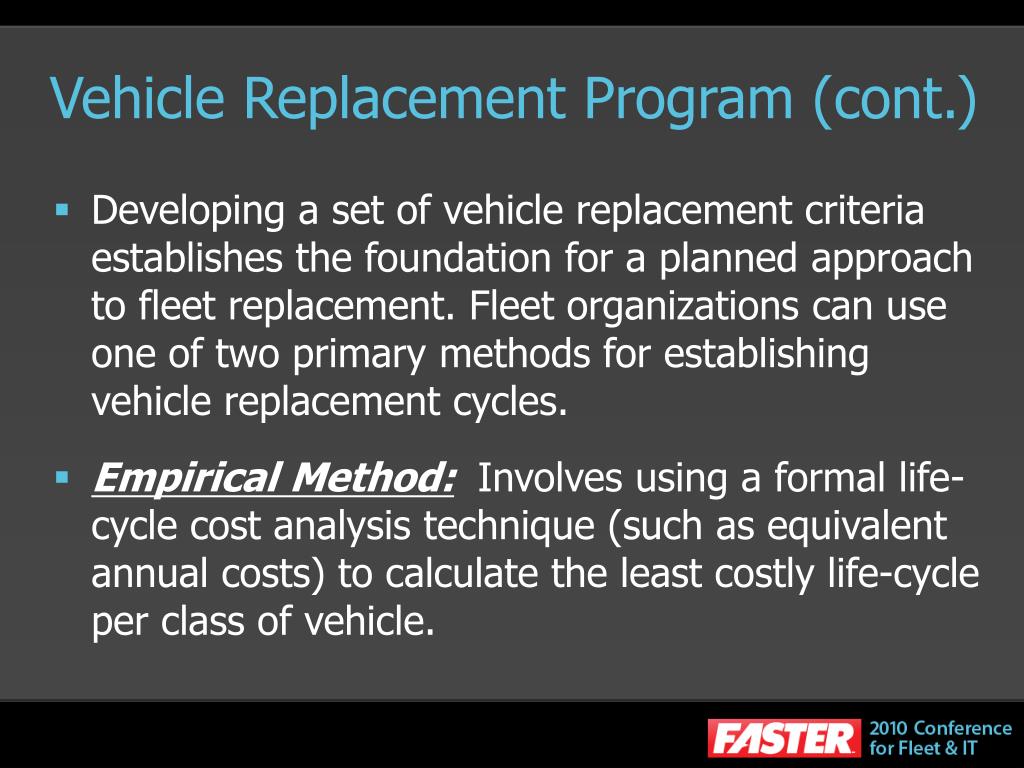 PPT Vehicle Replacement Cycles PowerPoint Presentation, free download
