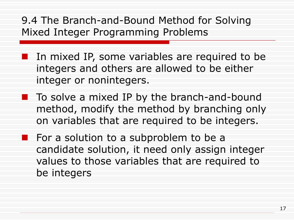 PPT Chapter 9 Integer Programming PowerPoint Presentation ID328480