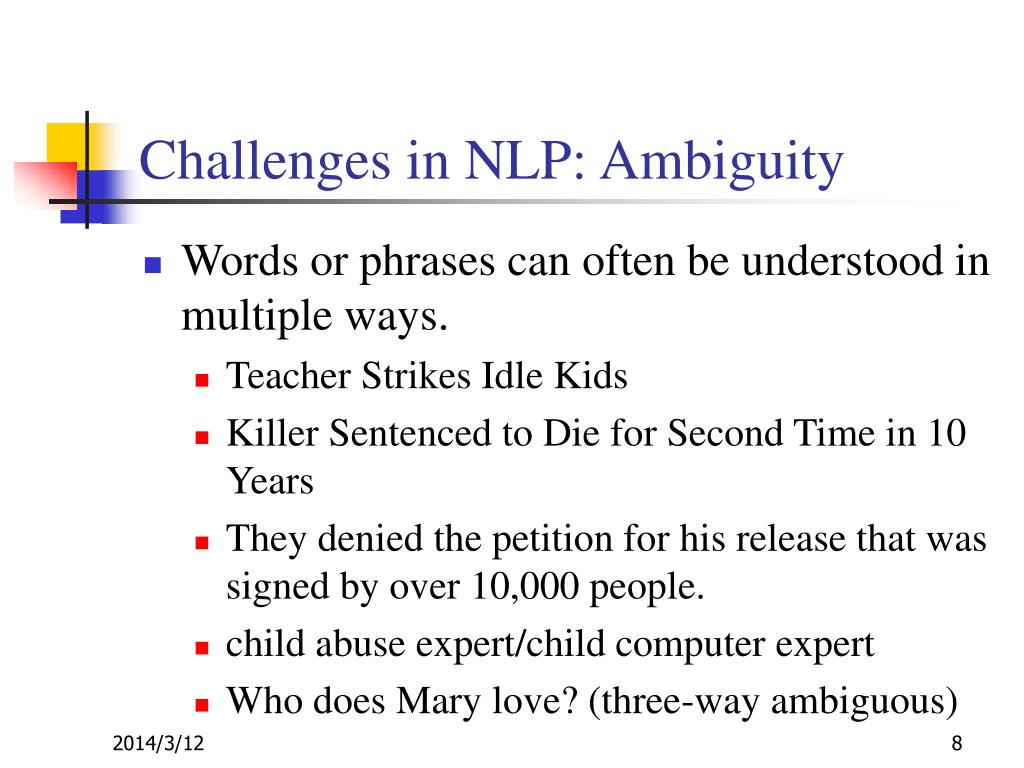 Nlp Ambiguity NLP Practicioner