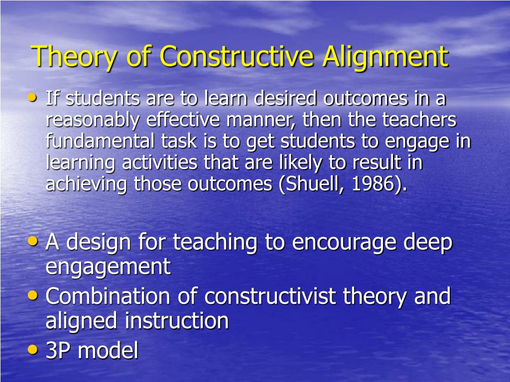 PPT Planning Teaching & Learning Constructive Alignment, Practice
