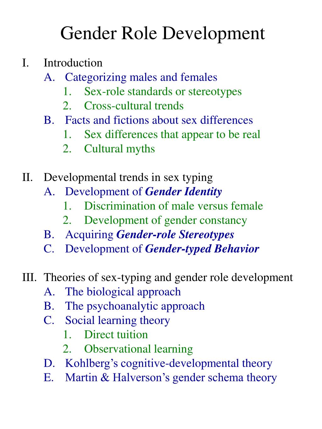 PPT Gender Role Development PowerPoint Presentation, free download