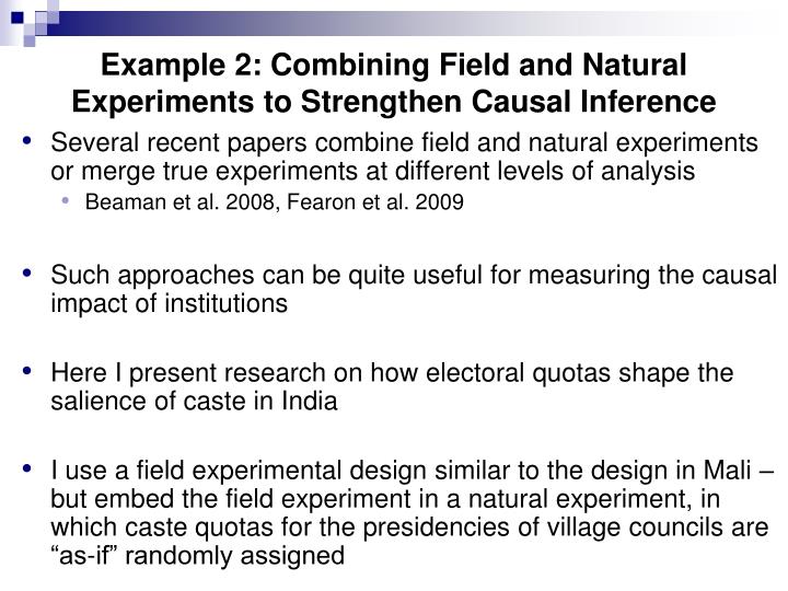 😀 Example of a field experiment. Lab Experiments vs. Field Experiments
