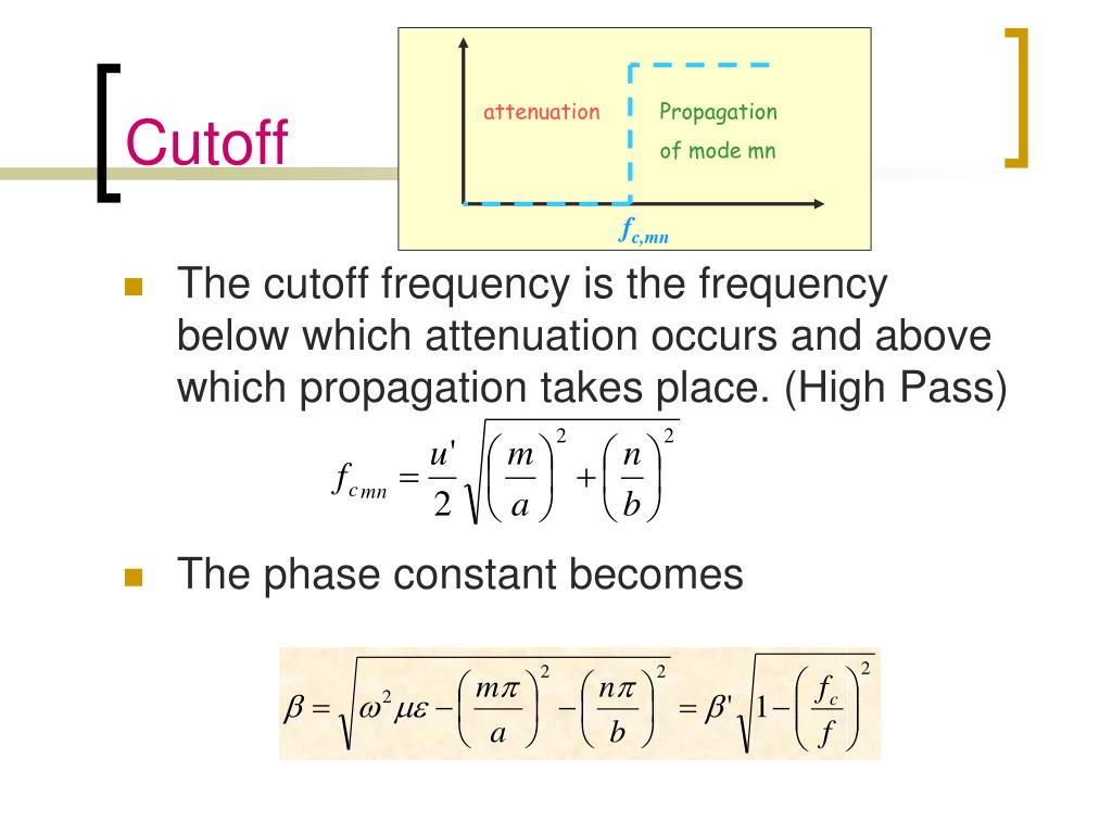 Cutoff Frequency Waveguide
