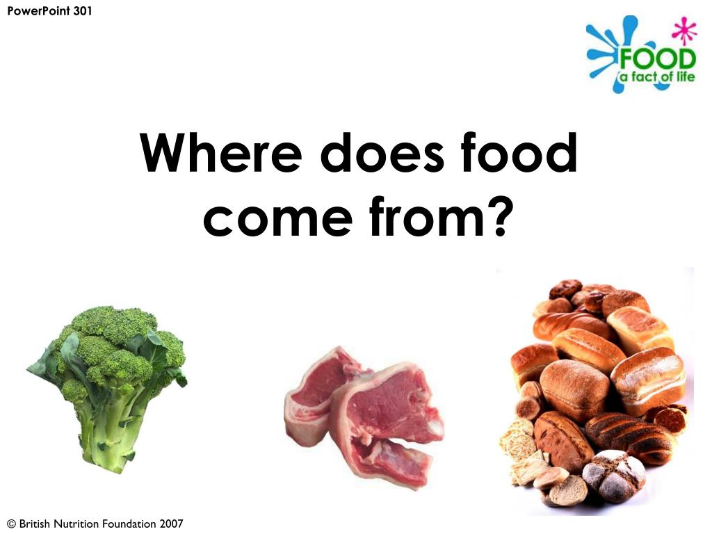 PPT Where does food come from? PowerPoint Presentation, free download