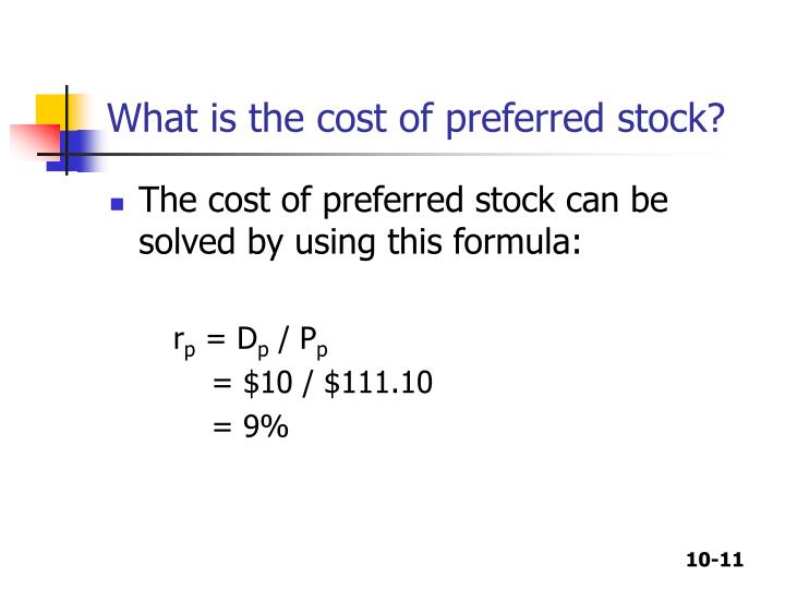 PPT CHAPTER 10 The Cost of Capital PowerPoint Presentation ID336292