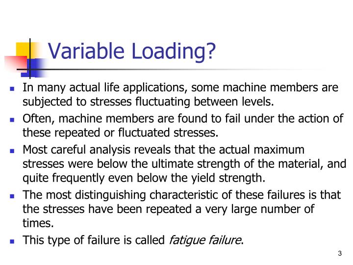 PPT Fatigue Failure Due to Variable Loading PowerPoint Presentation