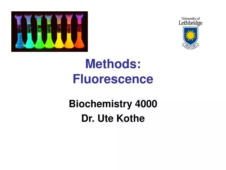 PPT Methods Fluorescence PowerPoint Presentation, free download ID