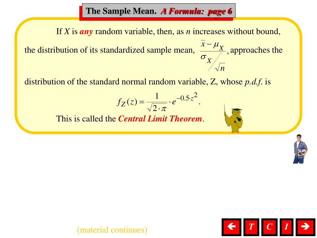 PPT Sample Mean, A Formula PowerPoint Presentation, free download