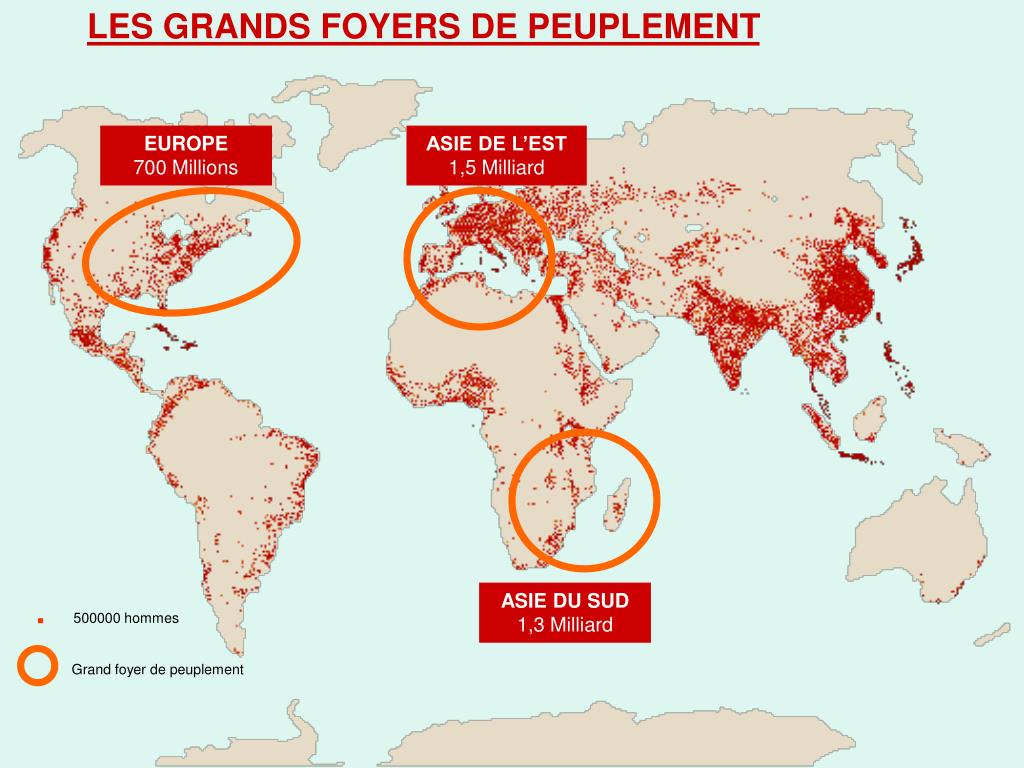 Les Défis De Voyager Dans La Carte Répartition Population Mondiale PPT LA REPARTITION DE LA POPULATION MONDIALE PowerPoint Presentation