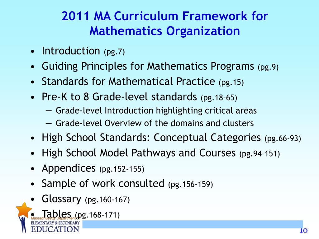 PPT Transitioning to the New 2011 Massachusetts Curriculum Frameworks in Mathematics CONNECT