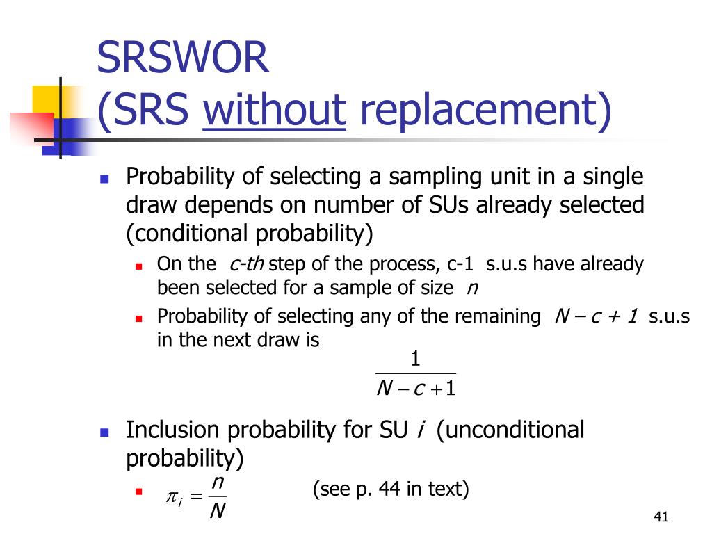 PPT Ch 2 probability sampling, SRS PowerPoint Presentation ID340648