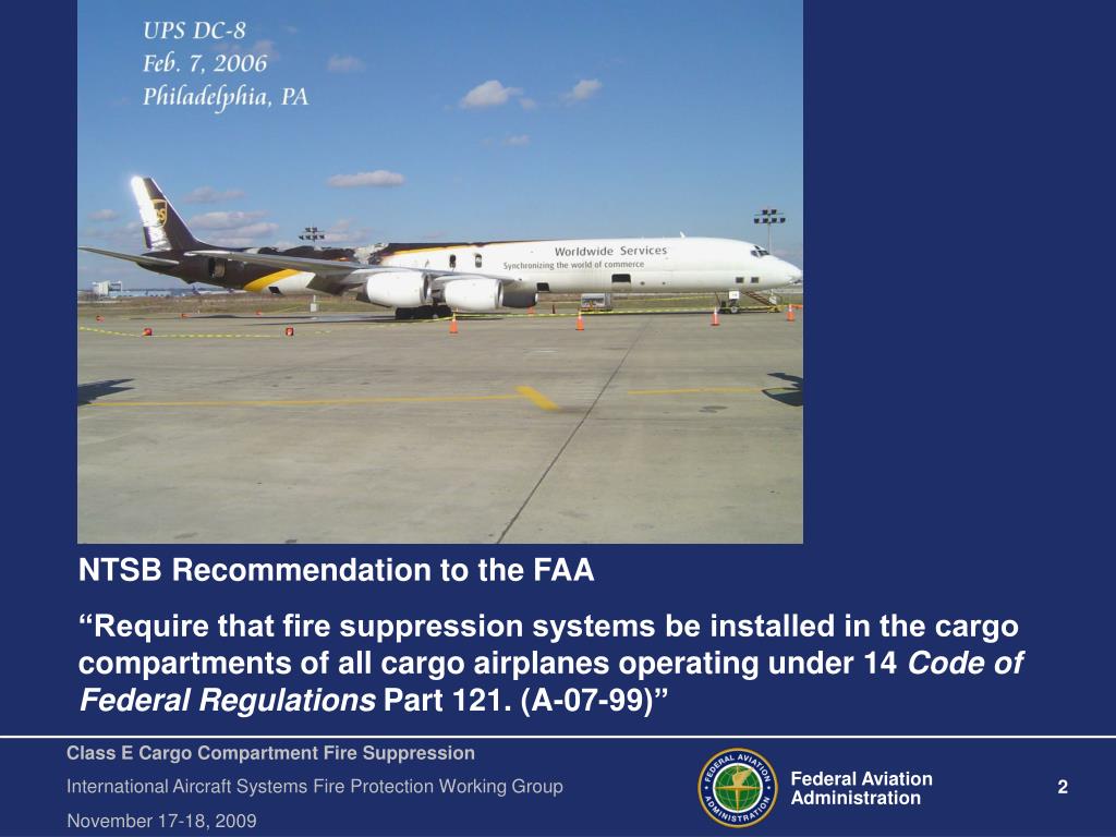 PPT Class E Cargo Compartment Fire Suppression PowerPoint