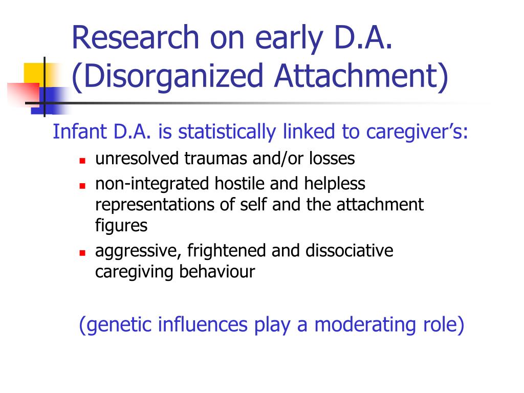 PPT attachment, trauma related disorders and the