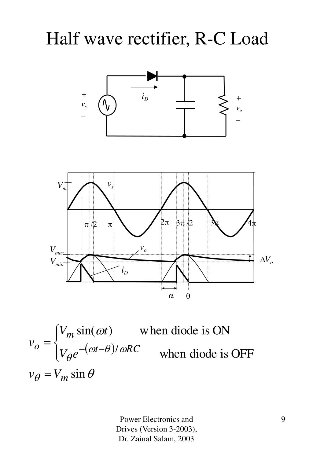 PPT Chapter 2 AC to DC CONVERSION (RECTIFIER) PowerPoint Presentation