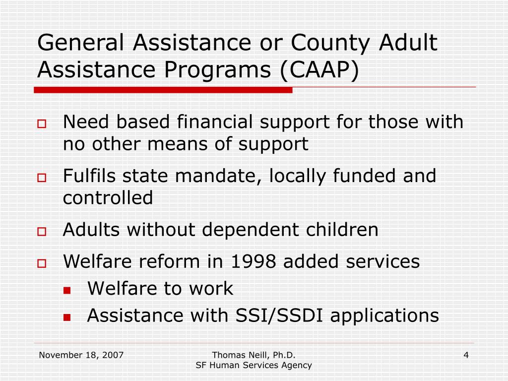 PPT Schizophrenia & SSI Assistance San Francisco CAAP/ General