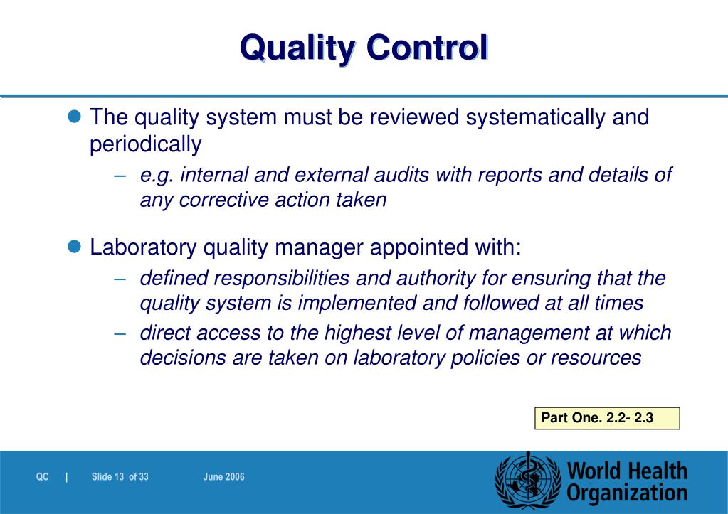 PPT Good Practices for Quality Control Laboratories Part 1