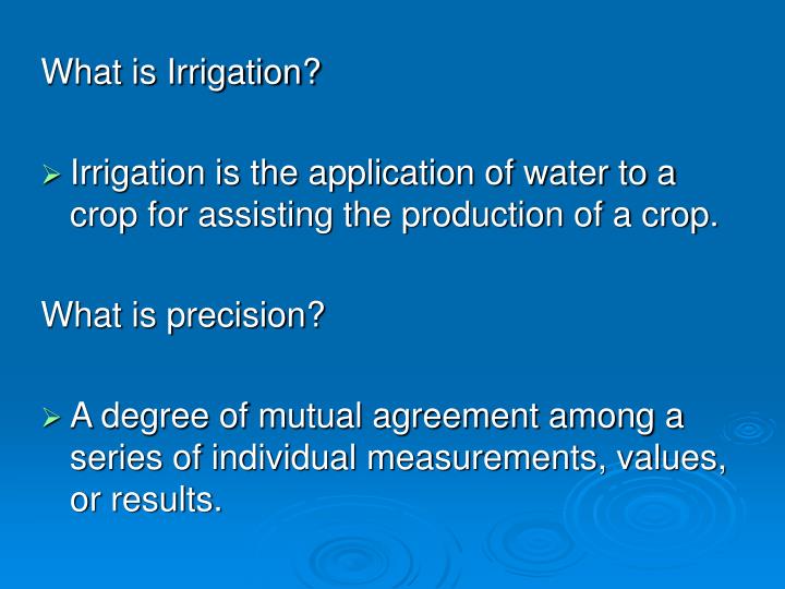 PPT Precision Irrigation and Fertigation PowerPoint Presentation ID
