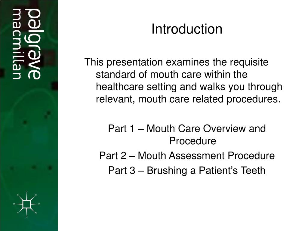 PPT MOUTH CARE PowerPoint Presentation, free download ID343599
