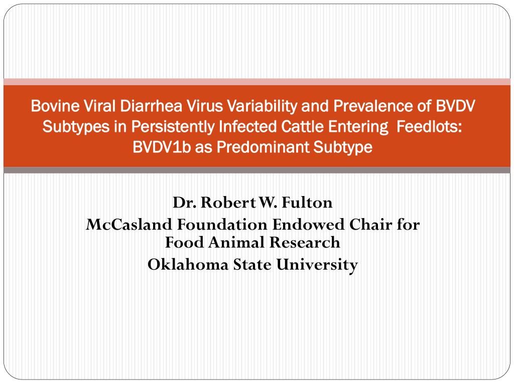 PPT Dr. Robert W. Fulton McCasland Foundation Endowed Chair for Food